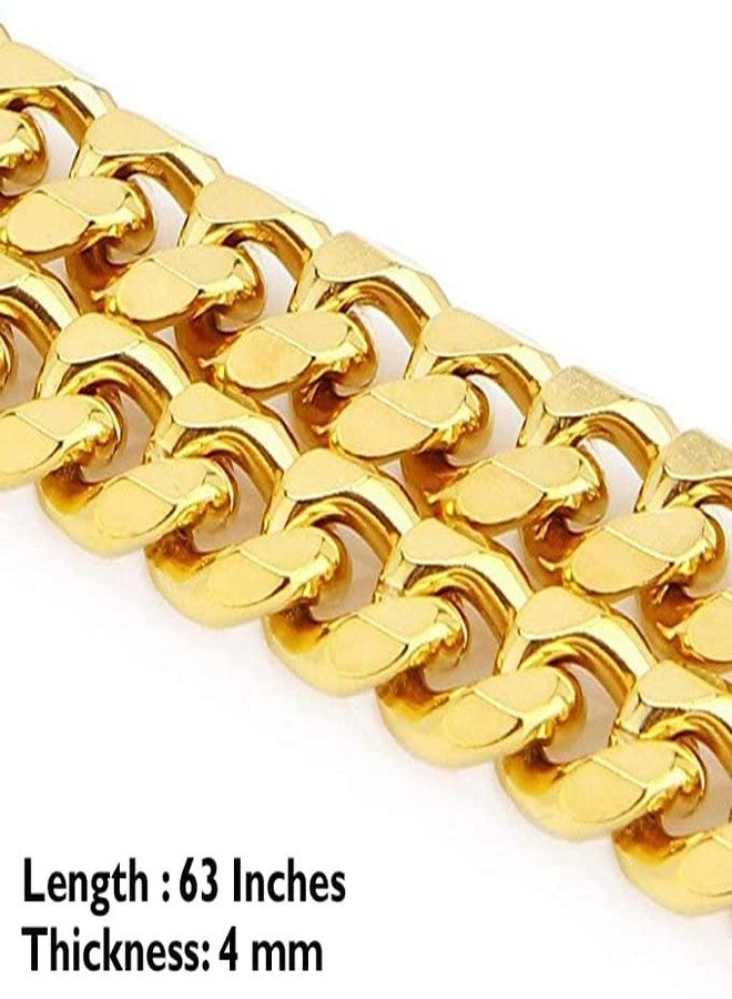 Pups&Pets سلسلة متينة من النحاس الخالص للكلاب من Pups&Pets | سلسلة مصقولة بقطع ماسي رقم 8 | سلسلة قوية بطول 63 بوصة للكلاب المتوسطة والكبيرة (كبيرة) - Image 2